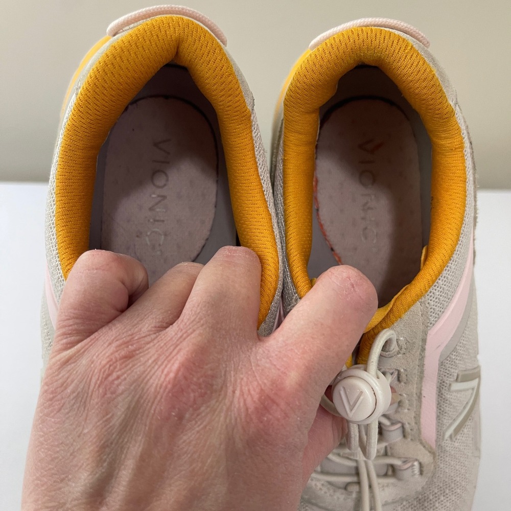 Vionic Walk Max Sierra Sneakers Womens 6.5 Beige Pink Walking Water Resistant‎ - Picture 9 of 12